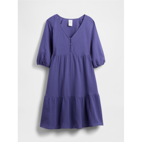 Gap Maternity Crinkle Gauze Tiered Dress