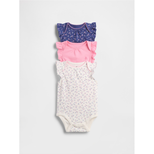 Gap Baby First Favorites Organic Cotton Ruffle Bodysuit (3-Pack)