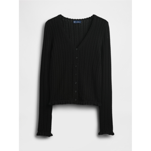 Gap 100% Cotton Pointelle Cardigan