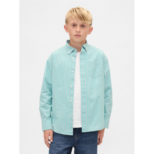 Gap Kids Organic Cotton Poplin Relaxed Shirt