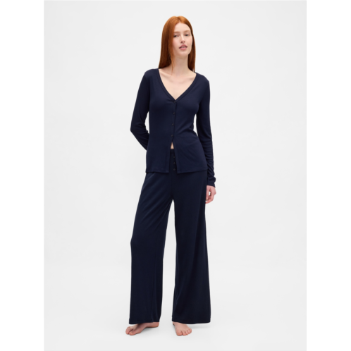 Gap Mini Rib Wide-Leg PJ Pants