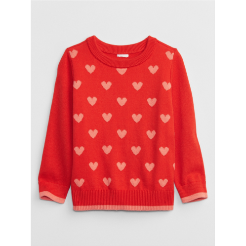 babyGap Heart Print Intarsia Sweater