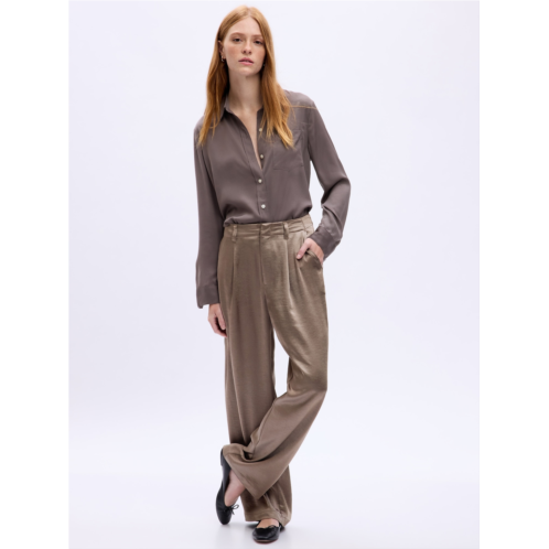 Gap Satin Pleated Trousers