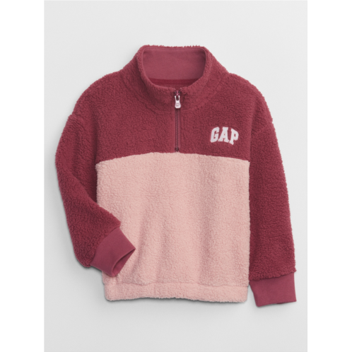 babyGap Recycled Logo Quarter-Zip Sweatshirt