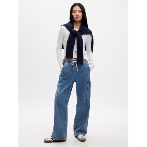 Gap High Rise Wide-Leg Pull-On Jeans
