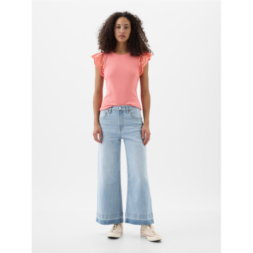 Gap High Rise Wide-Leg Crop Jeans