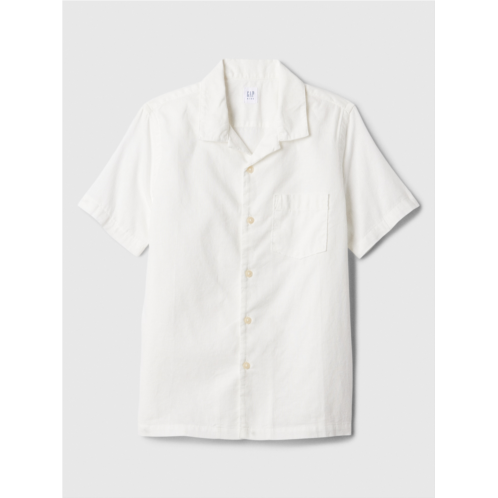 Gap Kids Linen-Blend Vacay Shirt