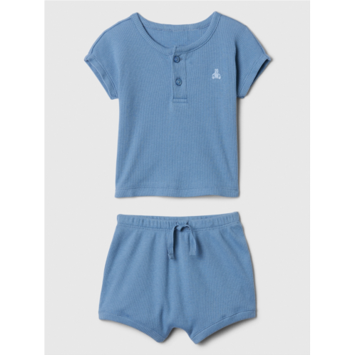 Gap Baby Ribbed Henley Two-Piece Outfit Set
