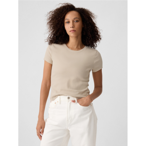 Gap Cropped Fitted Ribbed T-Shirt