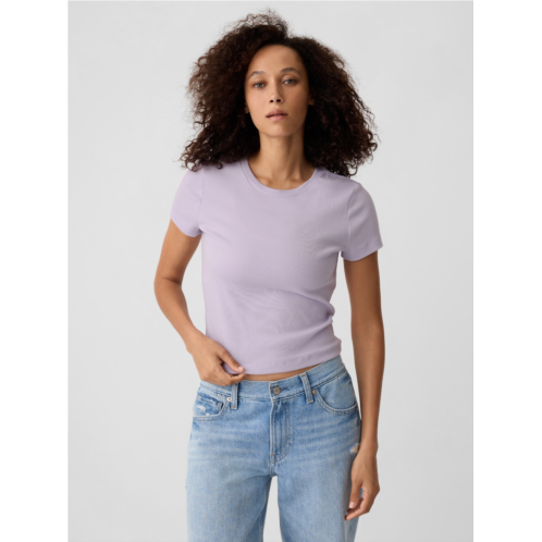 Gap Cropped Fitted Ribbed T-Shirt