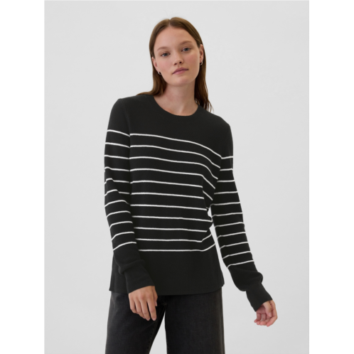 Gap Textured Stripe Crewneck Sweater