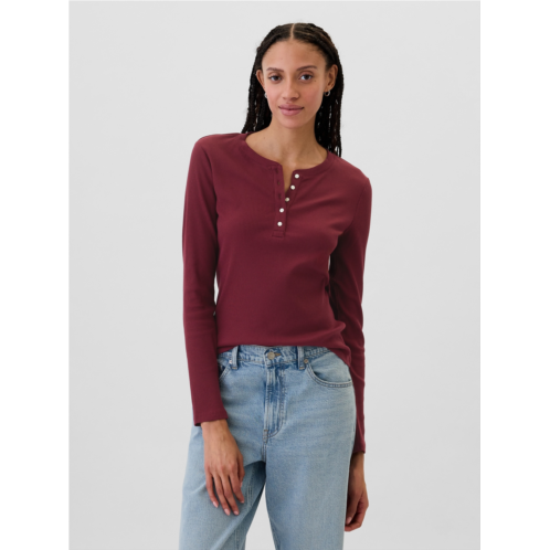 Gap Ribbed Henley T-Shirt