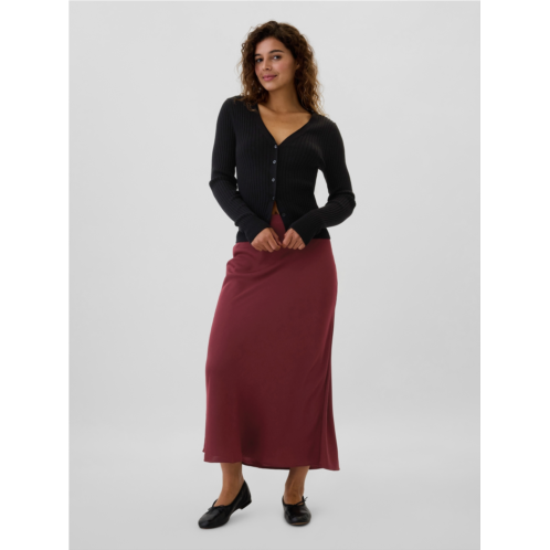 Gap Satin Midi Slip Skirt