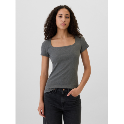 Gap Ribbed Squareneck T-Shirt