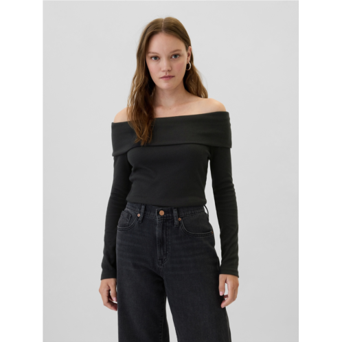 Gap Ribbed Foldover Top