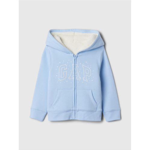 babyGap Logo Sherpa-Lined Zip Hoodie