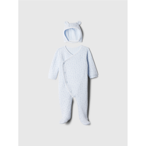 Gap Baby Print Ribbed Three-Piece Outfit Set