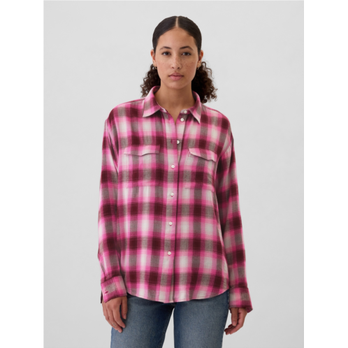 Gap Plaid Flannel Big Shirt