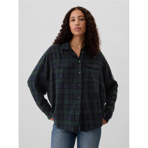 Gap Plaid Flannel Big Shirt