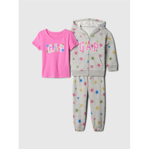 babyGap Logo Three-Piece Outfit Set