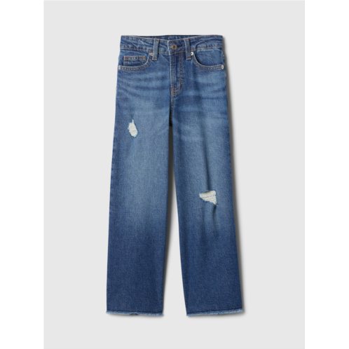 Gap Kids High Rise Wide-Leg Ankle Jeans