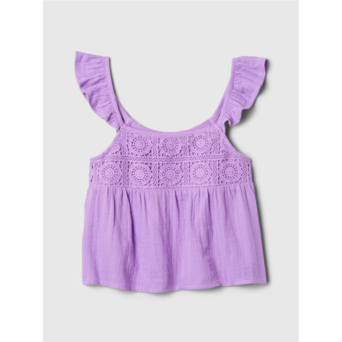 Gap Kids Gauze Crochet Top