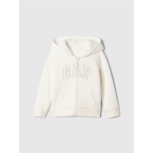 babyGap Logo Sherpa-Lined Zip Hoodie