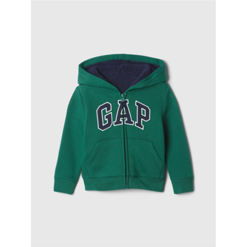 babyGap Logo Sherpa-Lined Zip Hoodie