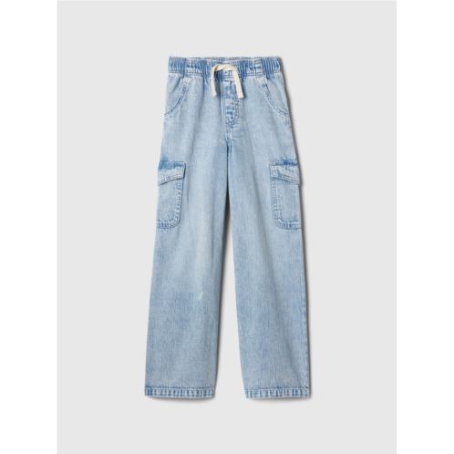 Gap Kids High Rise Easy Wide-Leg Cargo Jeans