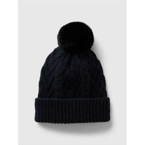 Gap Kids CashSoft Cable-Knit Poof Beanie