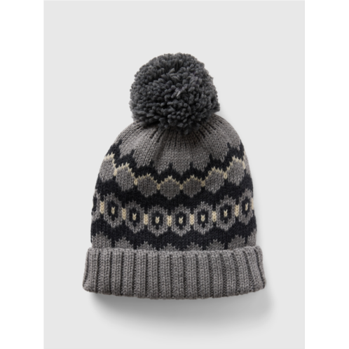 Gap Fair Isle Poof Beanie