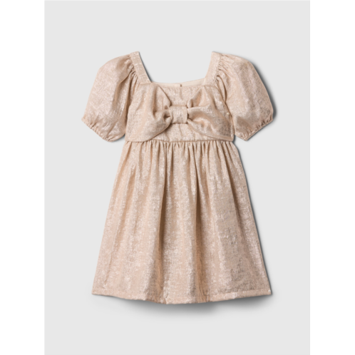 babyGap Shine Puff Sleeve Bow Dress