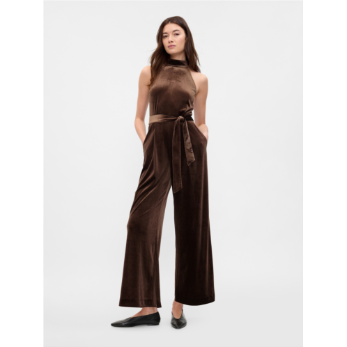 Gap Recycled Velvet Wide-Leg Jumpsuit