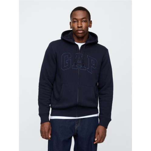 Gap Logo Sherpa-Lined Zip Hoodie