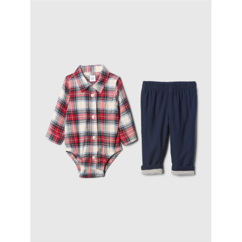 Gap Baby Flannel Two-Piece Outfit Set