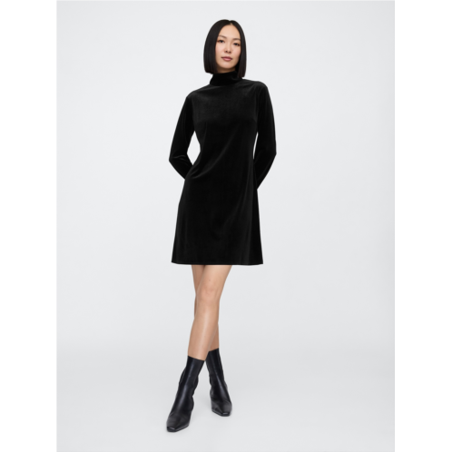 Gap Recycled Velvet Mockneck Mini Dress