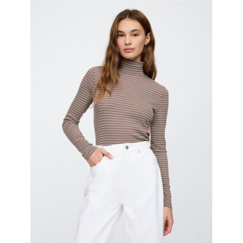 Gap Ribbed Stripe Turtleneck T-Shirt