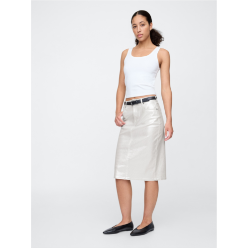 Gap Denim Shine Midi Skirt