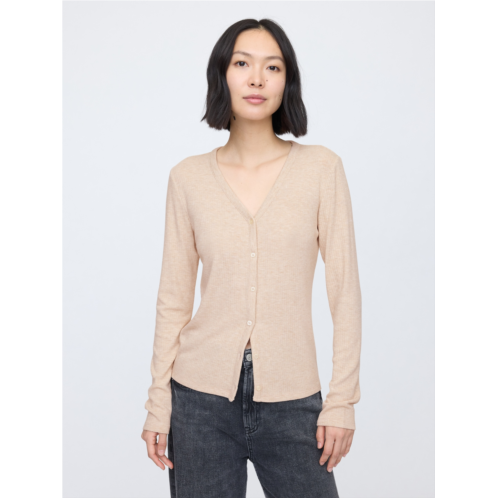 Gap Ribbed V-Neck Cardigan