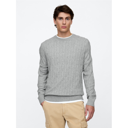 Gap CashSoft Cable-Knit Crewneck Sweater