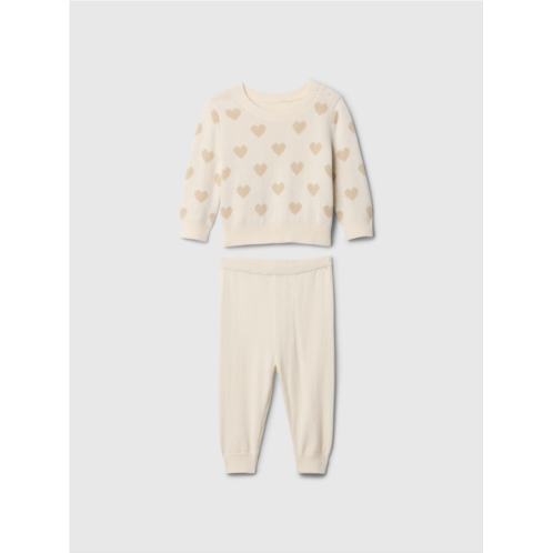 Gap Baby Heart Sweater Two-Piece Outfit Set