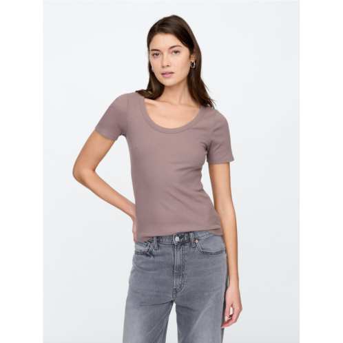 Gap Ribbed Scoopneck T-Shirt