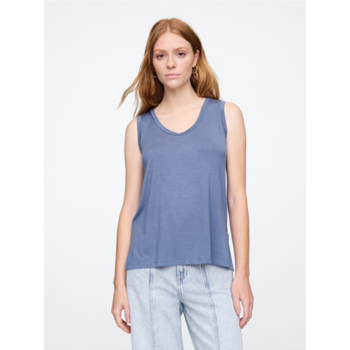 Gap Relaxed Luxe Scoopneck Tank Top