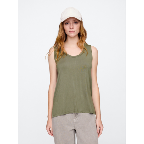 Gap Relaxed Luxe Scoopneck Tank Top