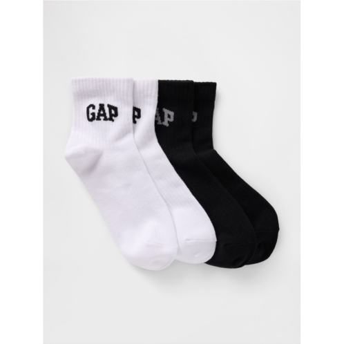 Gap Logo Quarter Crew Socks (2-Pack)