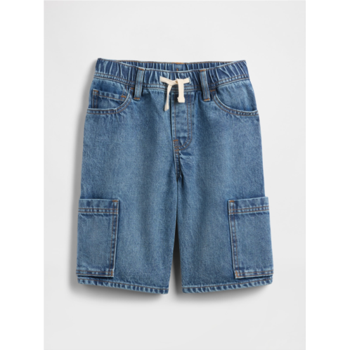 Gap Kids Pull-On Loose Denim Cargo Shorts