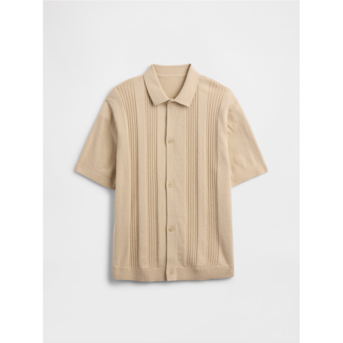 Gap Kids Textured Sweater Shirt