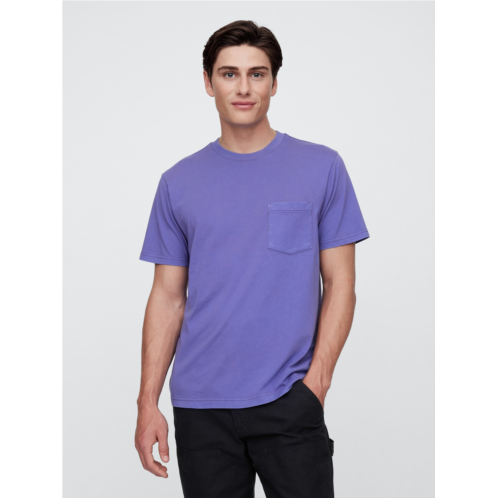 Gap Everyday Soft Sunwashed Original Pocket T-Shirt