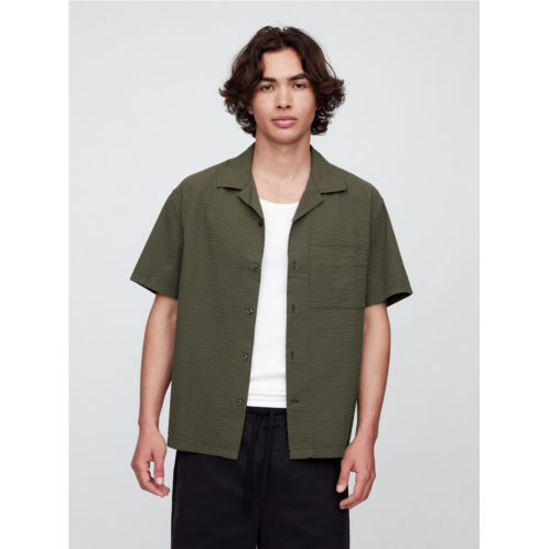 Gap Seersucker Shirt in Boxy Fit