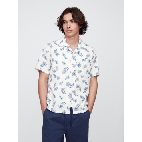 Gap Seersucker Shirt in Boxy Fit